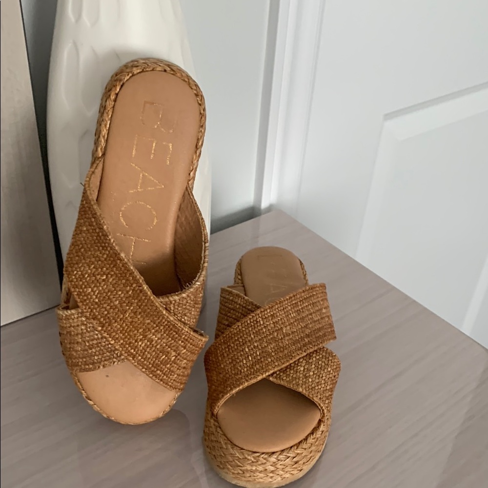 3/$25

Tan  Espadrille Slip-On Shoes with Textured 
Strap